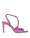 Bibi Lou Woman Sandals Fuchsia Size 8 Leather In Pink
