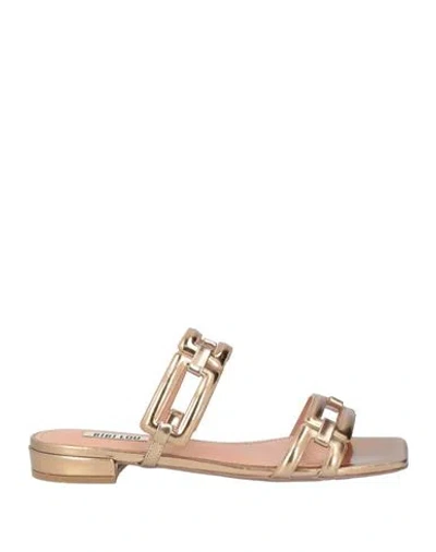 Bibi Lou Woman Sandals Gold Size 7 Leather