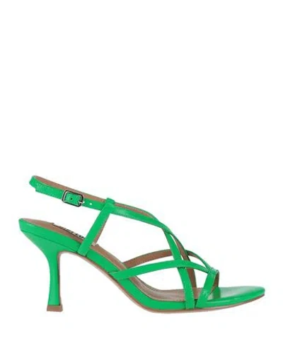 Bibi Lou Woman Sandals Green Size 7 Leather