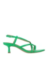 Bibi Lou Woman Sandals Green Size 8 Leather