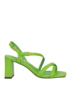 Bibi Lou Woman Sandals Green Size 8 Leather