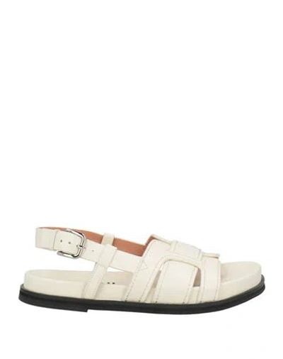 Bibi Lou Woman Sandals Ivory Size 7 Leather In White