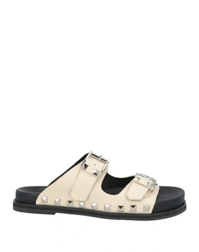 Bibi Lou Woman Sandals Ivory Size 8 Leather In White