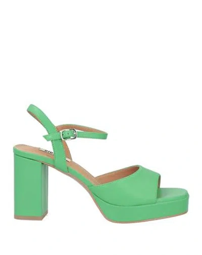 Bibi Lou Woman Sandals Light Green Size 8 Leather