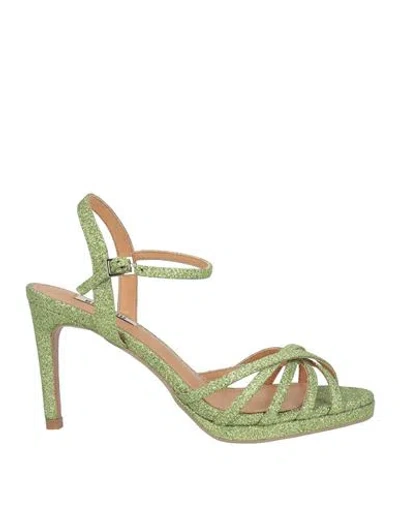 Bibi Lou Woman Sandals Light Green Size 8 Textile Fibers