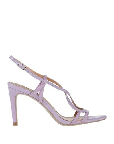 Bibi Lou Woman Sandals Lilac Size 6 Soft Leather In Purple