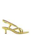 Bibi Lou Woman Sandals Acid Green Size 8 Leather In Green