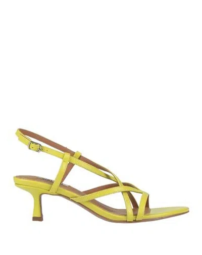 Bibi Lou Woman Sandals Acid Green Size 8 Leather