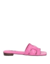 Bibi Lou Woman Sandals Magenta Size 8 Leather