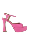 Bibi Lou Woman Sandals Magenta Size 8 Leather