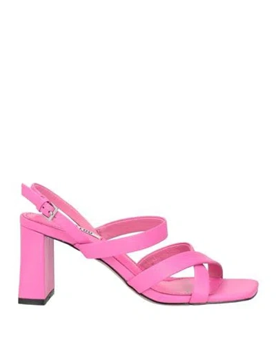 Bibi Lou Woman Sandals Magenta Size 8 Leather