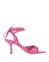 Bibi Lou Woman Sandals Magenta Size 8 Leather