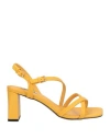 Bibi Lou Woman Sandals Marigold Size 11 Leather In Yellow