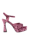 Bibi Lou Woman Sandals Mauve Size 11 Textile Fibers In Purple