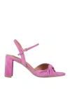 Bibi Lou Woman Sandals Mauve Size 8 Leather In Purple