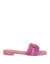 Bibi Lou Woman Sandals Mauve Size 11 Textile Fibers In Purple