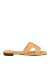 Bibi Lou Woman Sandals Ocher Size 6 Leather In Yellow