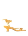 Bibi Lou Woman Sandals Ocher Size 8 Leather In Yellow