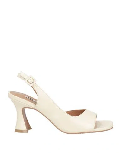 Bibi Lou Woman Sandals Off White Size 8 Leather In Off White