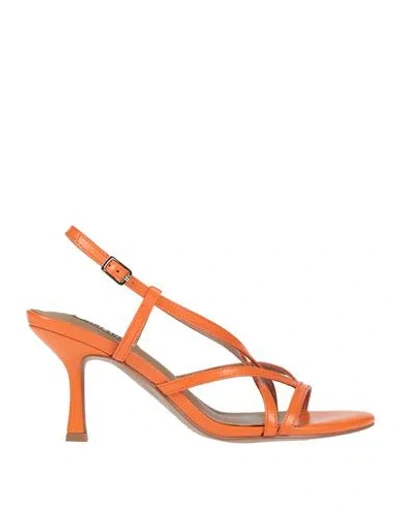 Bibi Lou Woman Sandals Orange Size 8 Leather