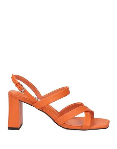 Bibi Lou Woman Sandals Orange Size 8 Leather