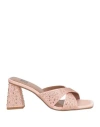 Bibi Lou Woman Sandals Pastel Pink Size 5 Textile Fibers In Pink