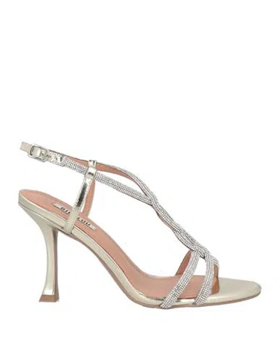Bibi Lou Woman Sandals Platinum Size 7 Textile Fibers In Grey