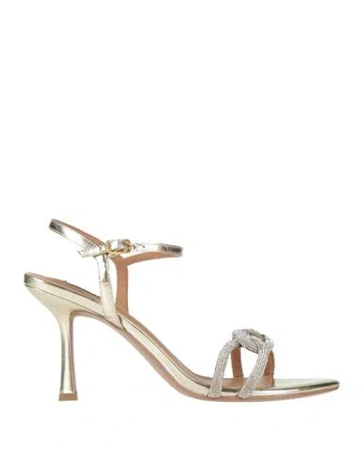 Bibi Lou Woman Sandals Platinum Size 7 Textile Fibers In Grey