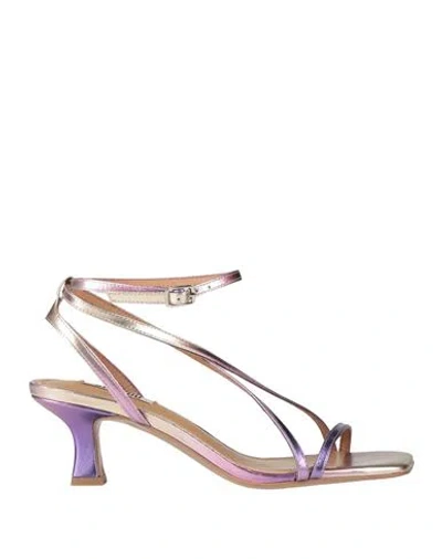 Bibi Lou Woman Sandals Purple Size 8 Leather