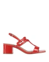 Bibi Lou Woman Sandals Red Size 8 Leather