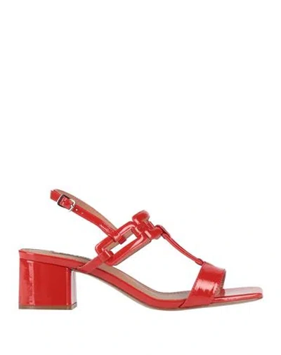 Bibi Lou Woman Sandals Red Size 8 Leather