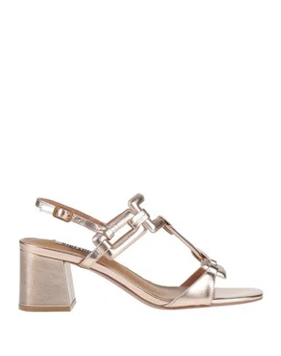 Bibi Lou Woman Sandals Rose Gold Size 8 Leather