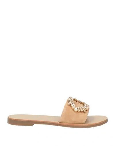 Bibi Lou Woman Sandals Sand Size 8 Leather In Beige
