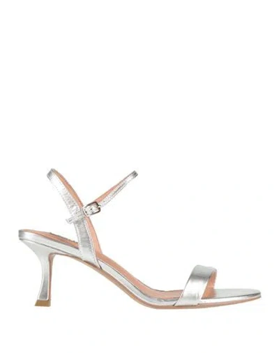 Bibi Lou Woman Sandals Silver Size 8 Leather In Silver
