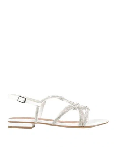 Bibi Lou Woman Sandals White Size 7 Textile Fibers