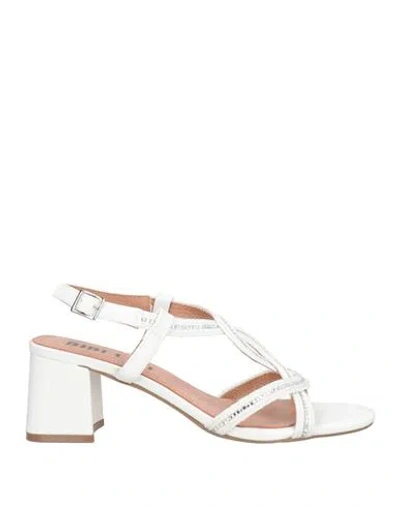 Bibi Lou Woman Sandals White Size 8 Leather