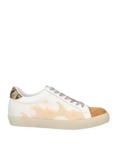 Bibi Lou Woman Sneakers Camel Size 8 Leather In Beige