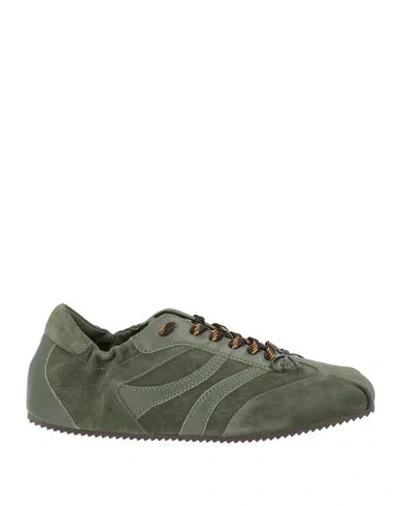 Bibi Lou Woman Sneakers Khaki Size 9 Leather In Beige