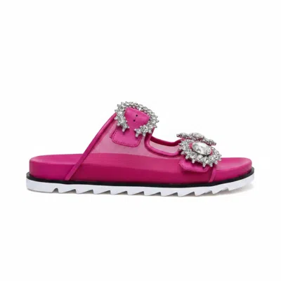 Bibi Lou Women's Biarritz Open Toe Slides In Pink