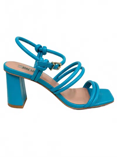 Bibi Lou Women's Biella Open Toe Heel In Teal In Blue