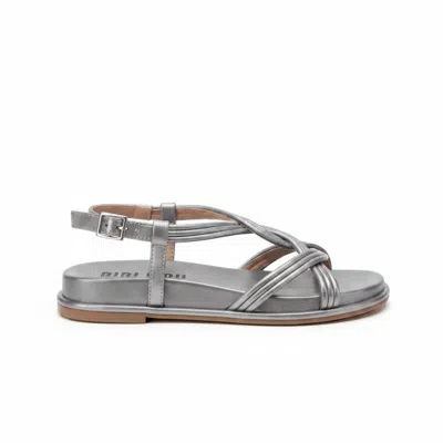 Bibi Lou Women's Brescia Open Toe Sandal In Silver