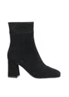 Bibi Lou Woman Ankle Boots Black Size 11 Soft Leather In Black