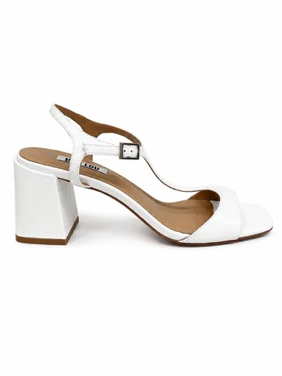 Bibi Lou Women's Bronte Open Toe Heel In White In Blue