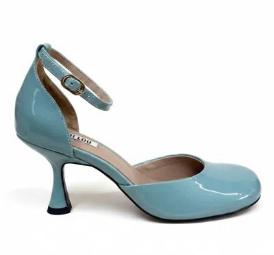 Bibi Lou Women's Bubble Round Toe Heels In Blue/gray In Multi
