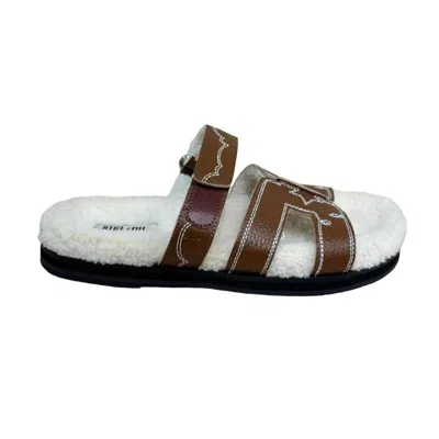 Bibi Lou Women's Button Flat Sandals In Brown