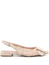 Bibi Lou Dalila Interwoven-design Ballerina Shoes In Neutral