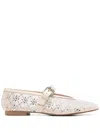 Bibi Lou Helia Ballet Flats In Bianco