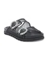 Bibi Lou Women's Dual Band Embellished Sandals In Black In Black
