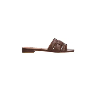 Bibi Lou Women's Holly Flat Kid Leather In Marron In Multi