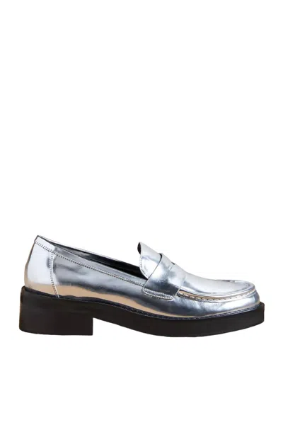 Bibi Lou Women's Jaya Loafers In Pewter In Silver